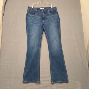Lee Riders Womens Stretch Denim Blue Jeans Mid-Rise Bootcut Size 16 Long‎